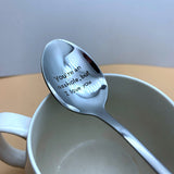 Popxstar Valentines Day Gift Anniversary Gift for Boyfriend Stainless Steel Spoon Good Morning Handsome Present  Wedding Gifts