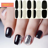 Popxstar 14Tips/Sheet Christmas/Halloween Nail Art Stickers Festival Pumpkin Wraps Waterproof Full DIY Manicure Accessories YMX Series