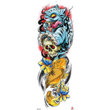 Popxstar New Year's Day Valentine's Day Waterproof Temporary Tattoo Sticker for Men Women Totem Geometric Full Arm Large Size Sleeve Tatoo Fake Tatto Flash Tattoos
