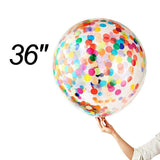 Popxstar Giant 36inch Clear Balloons Transparent Confetti (10g) Globos Wedding Birthday Party Decoration Larger Helium Balloons Supplies