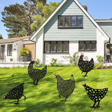 Popxstar 35cm Large Hen Decor Easter Chicken Metal Hen for Easter Gardening Ornaments Iron Yard Art Outdoor Garden Backyard Lawn Decor