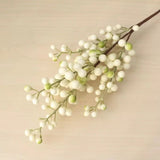 Popxstar 5 Fork Single Red Berry DIY Christmas Decorations For Home Wedding Party Decoration Artificial Flower Berry Fake Flower Branch