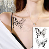 Popxstar Feather Bird 8 Element Pattern Dandelion Temporary Tattoo Sticker Fake Tattoos for Women Men Body Makeup Waterproof Stickers