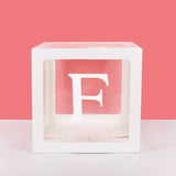 Popxstar A-Z letter Name Transparent Balloon Box BABY ONE Blocks Boy Girl Party Gift Box Wedding Decoration Baby Shower Birthday Party