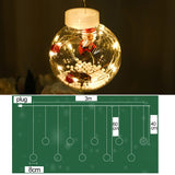 Popxstar LED Curtain String Light Ball Christmas Decoration Christmas and New Year DIY Decorative Light String Christmas Decoration