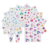 Popxstar 12Pcs Halloween Sticker Set Bat Witch Cat Sticker Design For Nail Art Decorations Water Transfer Sliders Tips Christmas Manicure