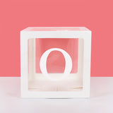 Popxstar A-Z letter Name Transparent Balloon Box BABY ONE Blocks Boy Girl Party Gift Box Wedding Decoration Baby Shower Birthday Party