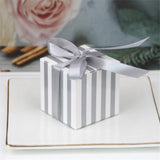 Popxstar Stripes Shape Paper Gift Box Packing Chocolate Candy Box Birthday Party Wedding Decoration DIY Box With Ribbon Festival Supplies