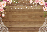 Popxstar Wedding backdrop for Photography Bridal Shower Party Decoration Background for Photo Studio Wooden Flower Wall Photocall Prop