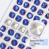 Popxstar K9 Glass Crystals Crafts Pointback Loose Stones Square Crystals For Clothes Bags DIY Jewelry Decoration Garments Strass