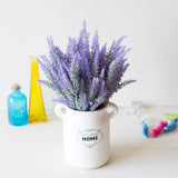Popxstar 1 Bundle Artificial Flowers Romantic Provence Lavender Plastic Wedding Decorative Vase for Home Decor Grain Christmas Fake Plant