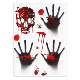 Popxstar Halloween Decoration Horrible Bloody Handprint stickers Halloween Window Wall Clings Floor Decals Stickers Halloween party props