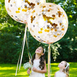 Popxstar Giant 36inch Clear Balloons Transparent Confetti (10g) Globos Wedding Birthday Party Decoration Larger Helium Balloons Supplies