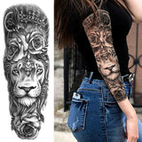 Popxstar India Maori Totem Temporary Tattoos For Men Women Adult Black Skull Tribal Tattoo Sticker Sleeve Fake Waterproof Tatoos Dacel