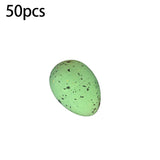 Popxstar 50PCS Children Painting Eggs Toys With Rope Gifts Plastic Hanging Easter Crafts Handmade DIY Toys Fun Kids Birthday Gifts