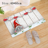 Popxstar Christmas Red Truck Gnome Santa Merry Christmas Mat Outdoor Carpet Christmas Decorations for Home Navidad New Year Gifts