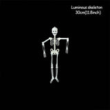 Popxstar Scary Halloween Decoration Halloween Props Luminous Hanging Decor Outdoor Party Horror Luminous Movable Skull Skeleton