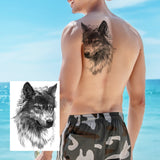 Popxstar Africa Serengeti  Black Indian Warrior Waterproof Flash Tattoo Sticker Tribal Mighty Tiger Tatoo Men Women