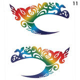 Popxstar 1Pairs Temporary Eye Tattoo Stickers DIY Waterproof Flash Disposable Eyeshadow Eyeliner Face Sticker Halloween Makeup Tool