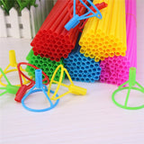 Popxstar 20 Sets 40cm Foil Balloon Stick Colorful PVC Rods Supplies Balloons Holder Sticks With Cup Party Decoration Balloon Accessories