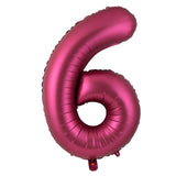 Popxstar 40 Inch Burgundy Foil Balloon Big Number Ballons Digital Baloons Adult Wedding Decoration Birthday Party Wine Red Globos Decor