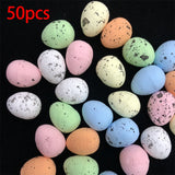 Popxstar 50PCS Children Painting Eggs Toys With Rope Gifts Plastic Hanging Easter Crafts Handmade DIY Toys Fun Kids Birthday Gifts