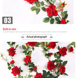 Popxstar New Year Wedding Decoration Artificial Flowers for Decor High Quality Royal Rose Fake Flower Vine Xmas Party Hotel Home Decor