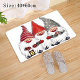 Popxstar Christmas Red Truck Gnome Santa Merry Christmas Mat Outdoor Carpet Christmas Decorations for Home Navidad New Year Gifts