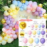 Popxstar Macaron Balloon Air Balls Foil Happy Birthday Party Balloons Wedding Baby Shower Decorations Boy Girl Decor Kids Adult Balloons