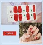 Popxstar 14Tips/Sheet Christmas/Halloween Nail Art Stickers Festival Pumpkin Wraps Waterproof Full DIY Manicure Accessories YMX Series