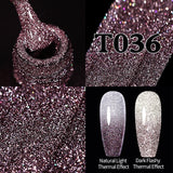 Popxstar 7.5ml Purple Reflective Cat Magnetic Gel Polish Semi Permanent Soak Off UV Led Gel Varnish Spring Nail Art Manicures