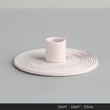 Popxstar Creative Candlestick Ceramic Decorations Nordic Dinner Tabletop Decorations Candle Holders Home Decor Candlebra