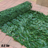 Popxstar Garden Plant Fence Artificial Faux Green Leaf Privacy Screen Panels Rattan Outdoor Hedge Garden Home Decora 0.5X1M