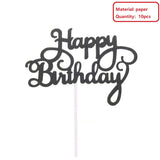 Popxstar Valentine's Day Gittler Happy Birthday Cake Topper Bling Sparkle Decoration Sign Happy Birthday Cake Topper Girl`s Birthday Dessert Decor