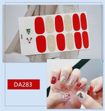 Popxstar 14Tips/Sheet Christmas/Halloween Nail Art Stickers Festival Pumpkin Wraps Waterproof Full DIY Manicure Accessories YMX Series