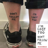 Popxstar Small Men's Tattoos Waterproof Temporary Tattoo Sticker Body Art Love Wave Heartbeat Line Small Size Fake Tatto Flash Tatoo for Girl Women