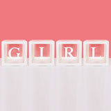 Popxstar A-Z letter Name Transparent Balloon Box BABY ONE Blocks Boy Girl Party Gift Box Wedding Decoration Baby Shower Birthday Party