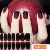 Popxstar 14Tips/Sheet Christmas/Halloween Nail Art Stickers Festival Pumpkin Wraps Waterproof Full DIY Manicure Accessories YMX Series