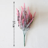 Popxstar 1 Bundle Artificial Flowers Romantic Provence Lavender Plastic Wedding Decorative Vase for Home Decor Grain Christmas Fake Plant