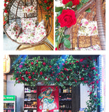 Popxstar New Year Wedding Decoration Artificial Flowers for Decor High Quality Royal Rose Fake Flower Vine Xmas Party Hotel Home Decor