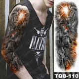 Popxstar Large Arm Sleeve Tattoo Japanese Dragon Prajna Waterproof Temporary Tatto Sticker Mechanical Body Art Full Fake Tatoo Women Men
