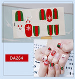 Popxstar 14Tips/Sheet Christmas/Halloween Nail Art Stickers Festival Pumpkin Wraps Waterproof Full DIY Manicure Accessories YMX Series