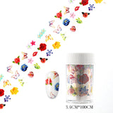 Popxstar 14pcs Nail Foil Holographic  Nail Stickers Transfer Foils Holo Irregular Triangle Nail Art Decal For Manicure