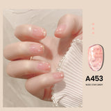 Popxstar Valentine's Day 7.3ml Summer Pudding Gel Nail Polish Transparent Jelly Polish Top Coat Soak Off UV Gel Art Nail Varnish Semi Permanent