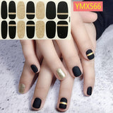 Popxstar 14Tips/Sheet Christmas/Halloween Nail Art Stickers Festival Pumpkin Wraps Waterproof Full DIY Manicure Accessories YMX Series