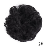 Popxstar   Synthetic Curly Messy Hair Bun Scrunchie Chignon With Elastic Rubber Band Hair Pieces For Women Black Brown Gray Ponytails