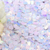 Popxstar 15g Iridescent Sparkle Shell Glitter Confetti 7MM Purple For Baby Shower Confetti Party Table Scatter Decor DIY Supplie