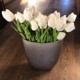 Popxstar 10pcs/lot Real Touch Flowers Pu Tulips Flower Artificial Bouquet Wedding Bridal Bouquet Decoration Flowers For Home Decor