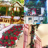 Popxstar New Year Wedding Decoration Artificial Flowers for Decor High Quality Royal Rose Fake Flower Vine Xmas Party Hotel Home Decor