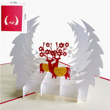 Popxstar 3D Pop UP Santa Cards Marry Christmas Greeting Cards Party Invitations Gifts New Year Greeting Card Anniversary Gifts Postcard